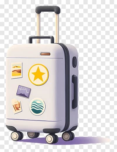 White Star Sticker Suitcase