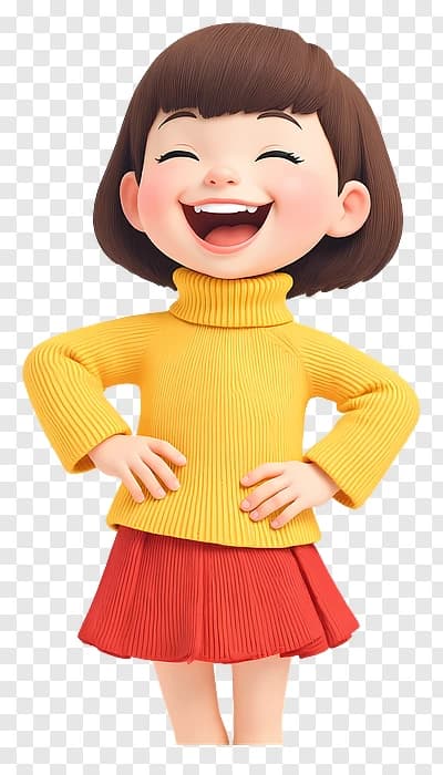 Smiling Girl in Yellow Sweater
