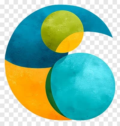 Blue-Green Abstract Circular Icon