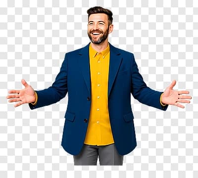 Friendly Man in Blue Blazer