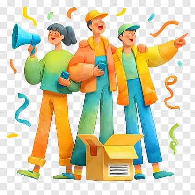 Joyful Group Celebration Scene