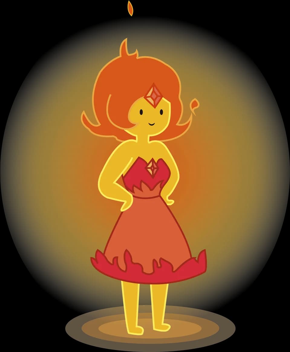 Adventure-Time-Flame-Princess-Transparent-Background