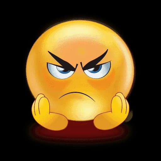 Angry Emoji, Fuming Reaction, Rage Icon, Mad Emotion, Annoyed Symbol PNG