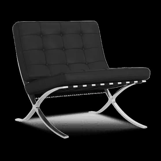 Barcelona Chair, Modernist, Sleek, Iconic, Leather PNG