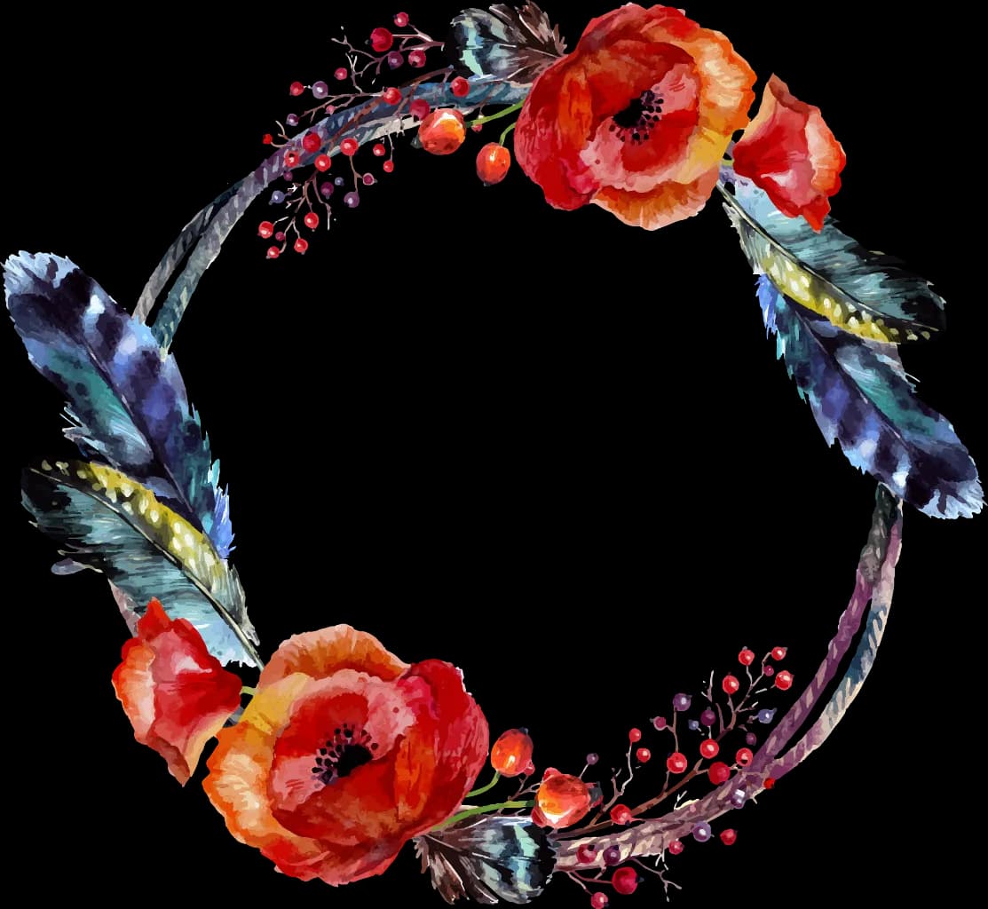 Boho-Frame-PNG-Isolated-Image