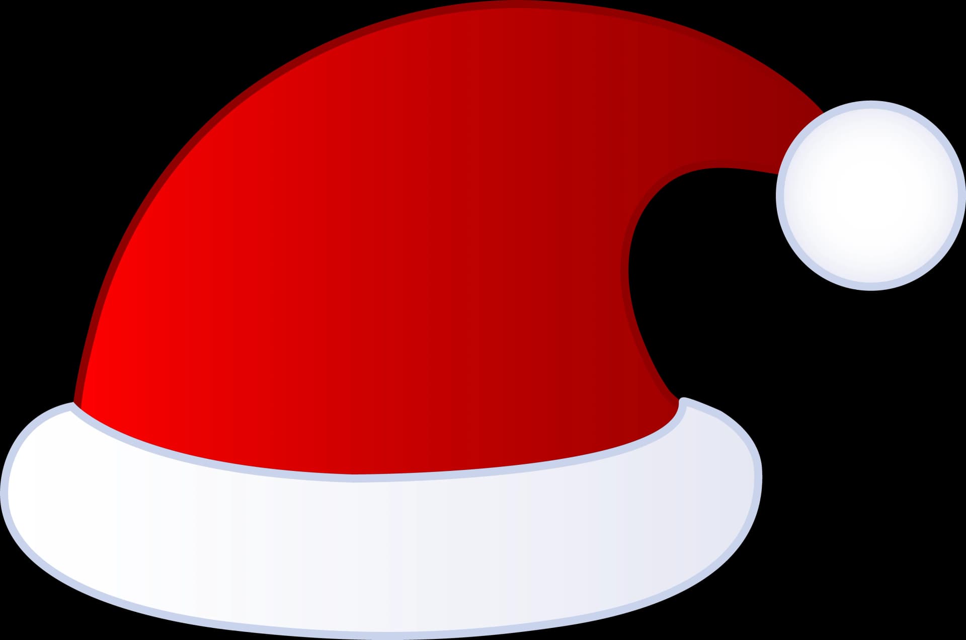 Cartoon Santa Hat, Whimsical Yuletide Hat, Festive Headwear, Merry Winter Apparel, Fun Holiday Attire PNG