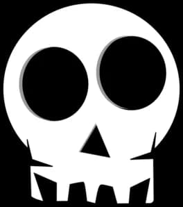 Cartoon Skull, Whimsical Skull, Creative Skull, Quirky Bone, Animated Skull PNG