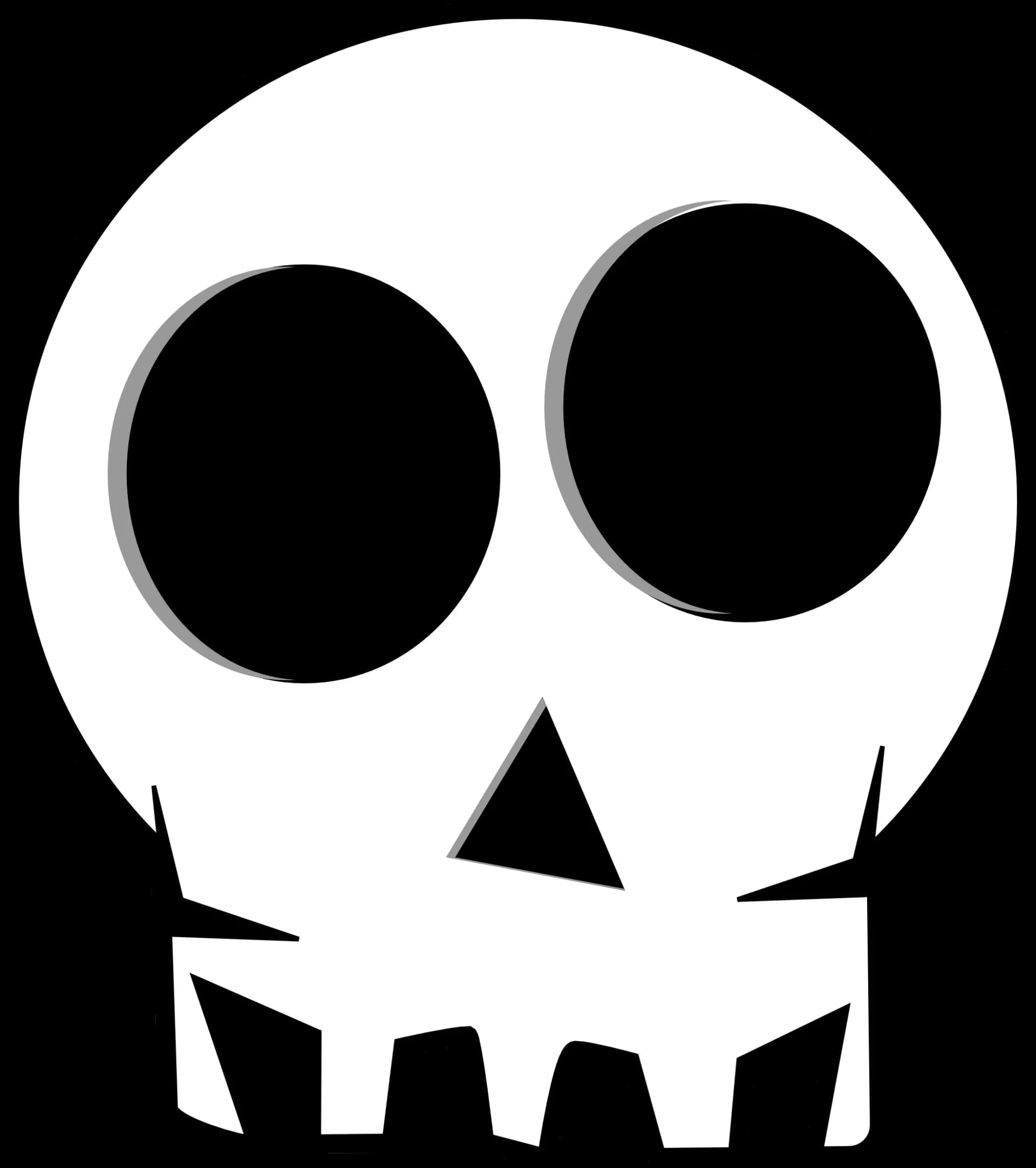 Cartoon Skull, Playful Skull, Jolly Bones, Quirky Cranium, Fun Skeleton PNG