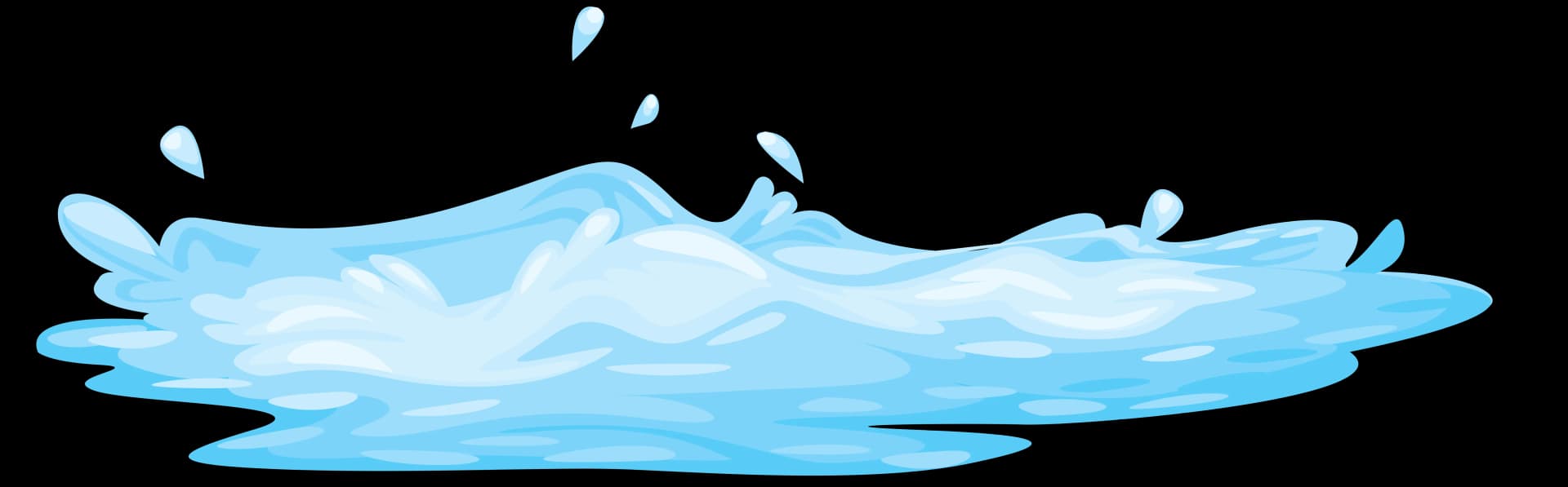 Cartoon Water Splash, Splash Effect, Fun Aqua Burst, Colorful Ripple, Cartoon Wave Action PNG