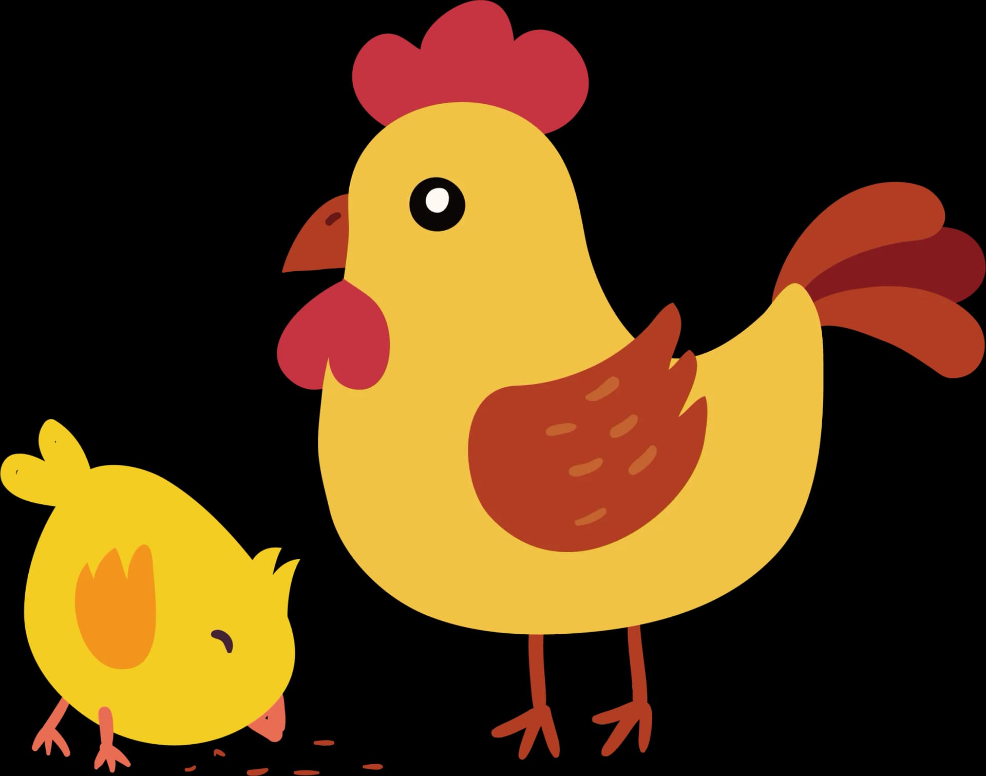 Chicken Cartoon, Humor, Farm, Fun, Whimsical PNG