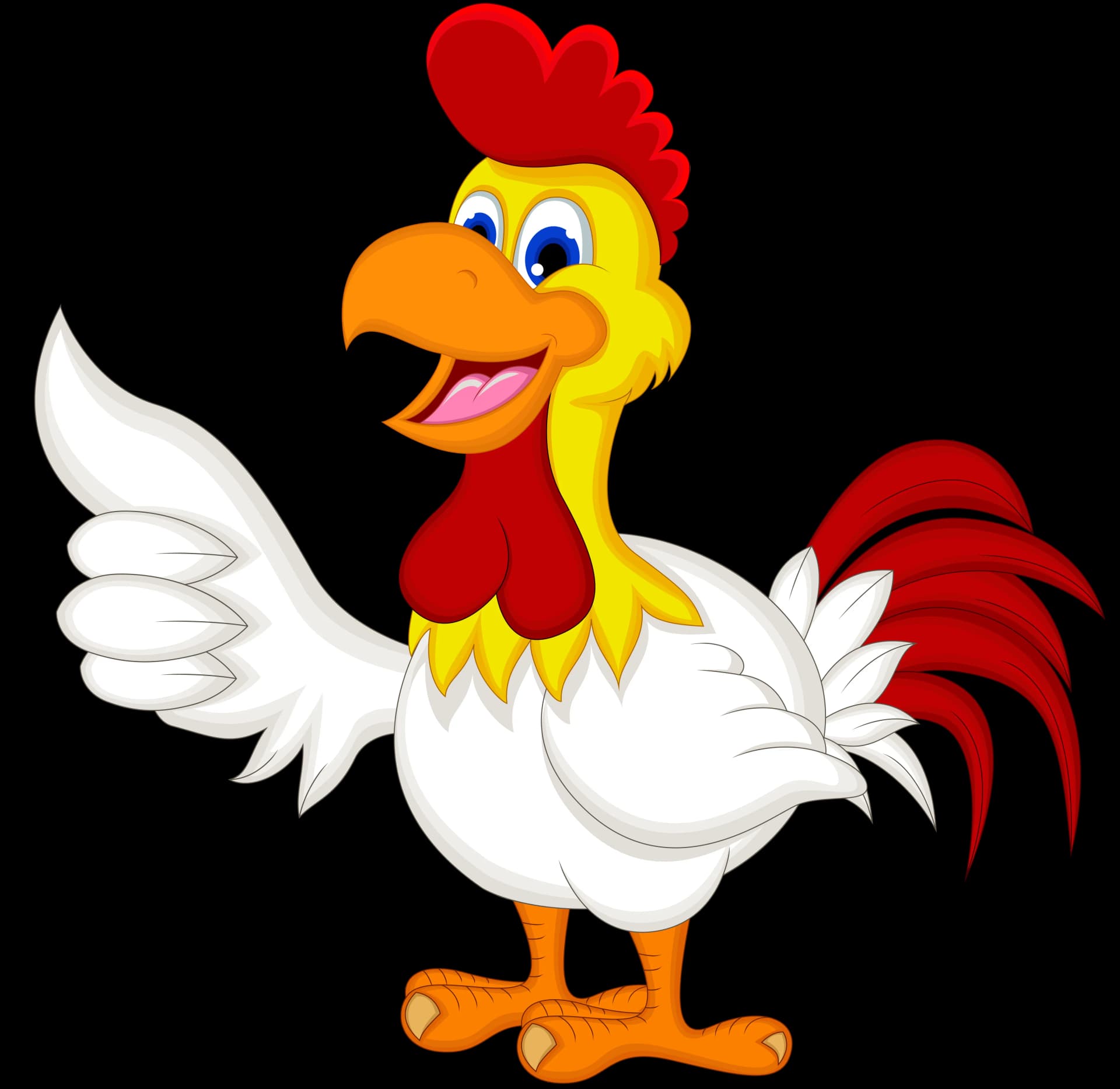 Chicken Cartoon, Humorous Poultry, Playful Fowl, Whimsical Chicken, Funny Animation PNG
