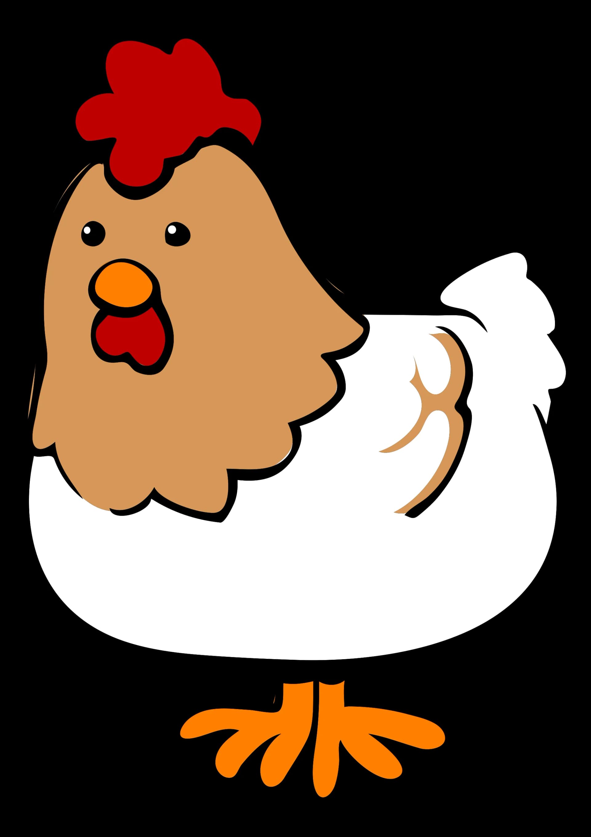 Chicken Cartoon, Whimsical, Funny, Characters, Farm PNG