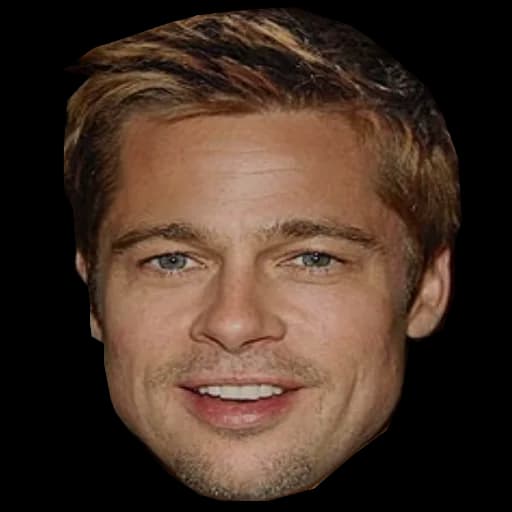 Face Brad Pitt, Red Carpet, Entertainment Industry, Famous Face, Male Actor PNG