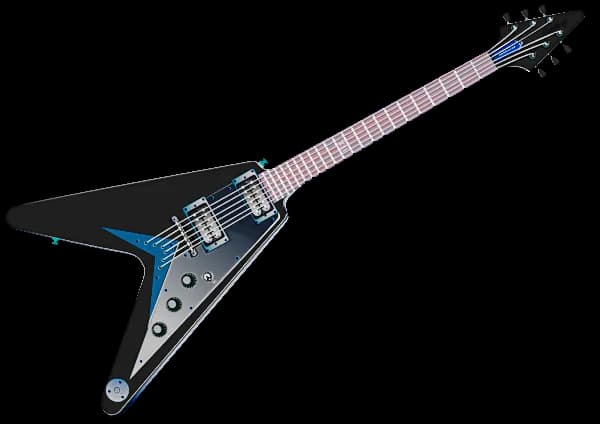 Flying V Guitar Clip Art PNG
