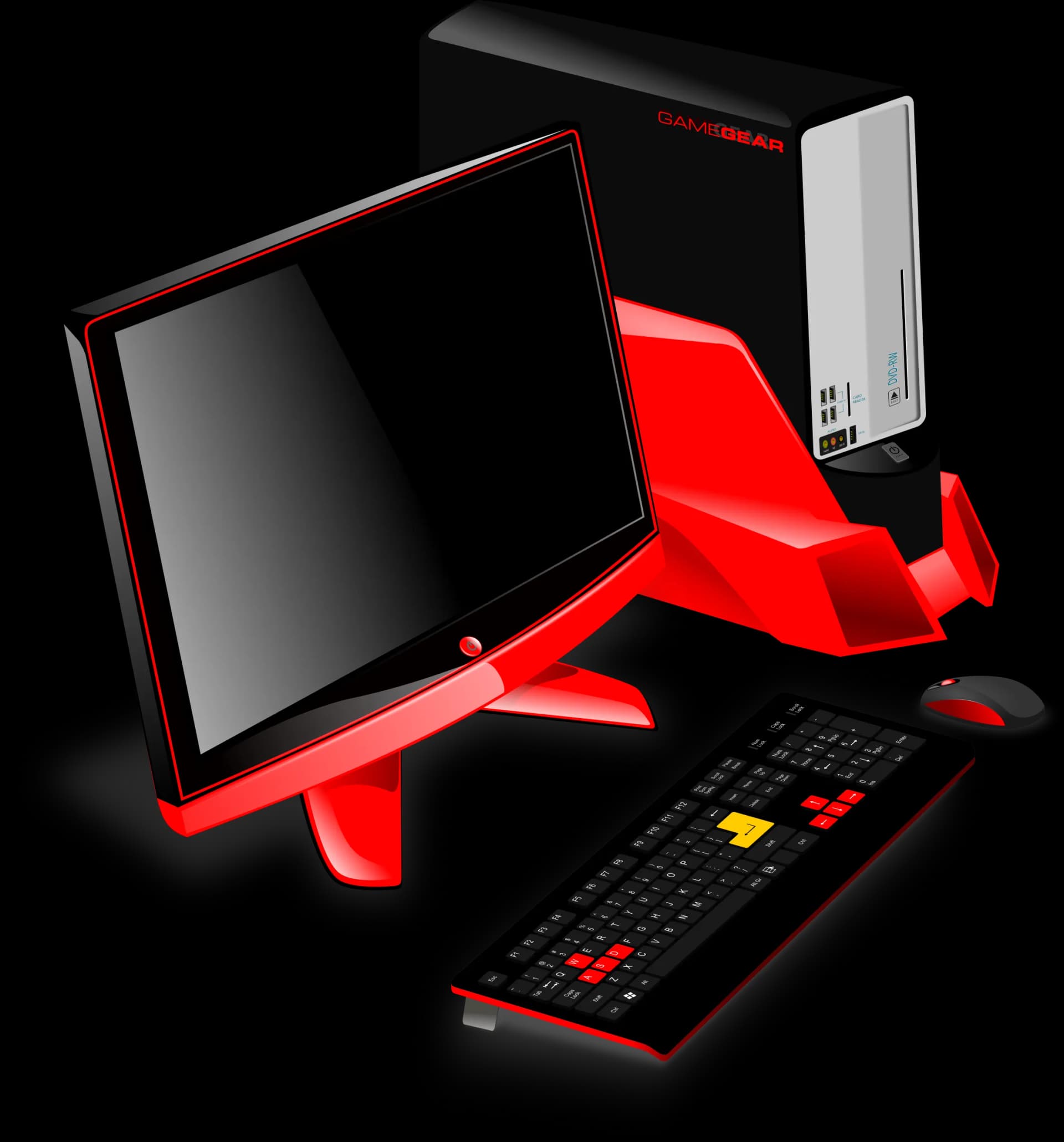 Gaming Computer, Gaming Device, Gaming Hardware, Gaming Rig, Custom PC PNG