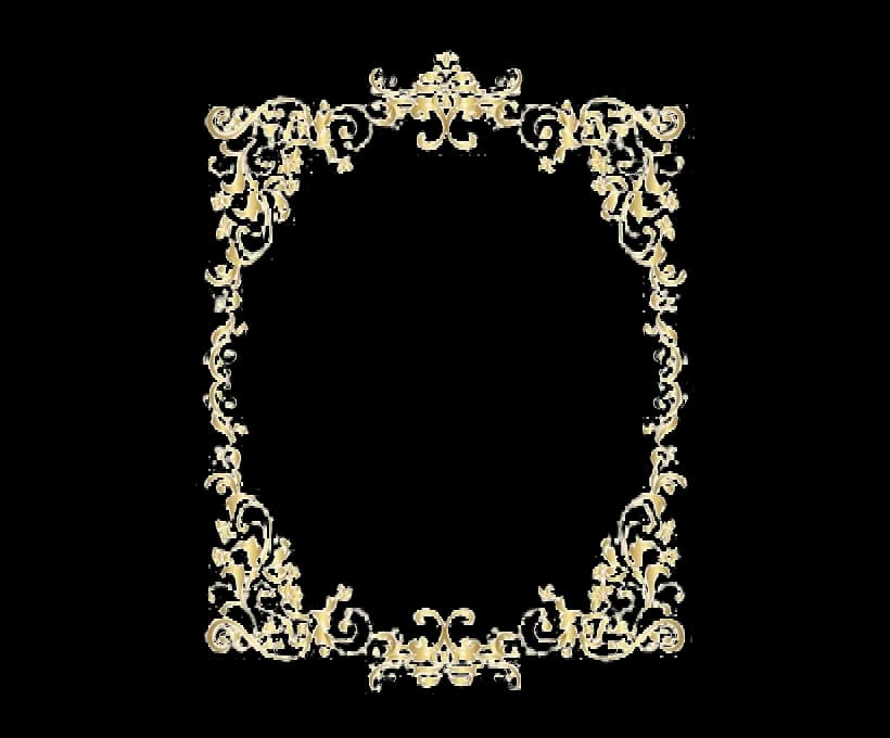 Gold-Retro-Decorative-Frame-Transparent-Background
