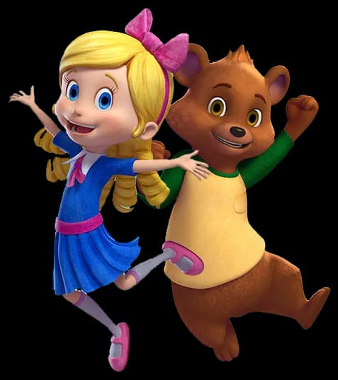 Goldie And Bear, Teamwork, Animals, Forest, Adventure PNG