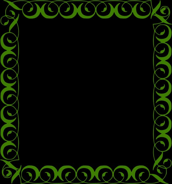 Green Border Frame, Decorative Border, Leafy Frame, Greenery Accent, Eco-Friendly Design PNG