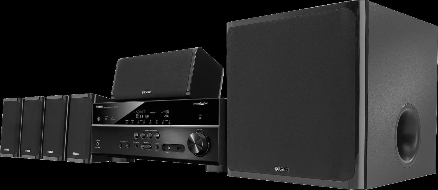 Home Theater System, Smart TV, HDMI Cables, Surround Sound, Streaming Device PNG