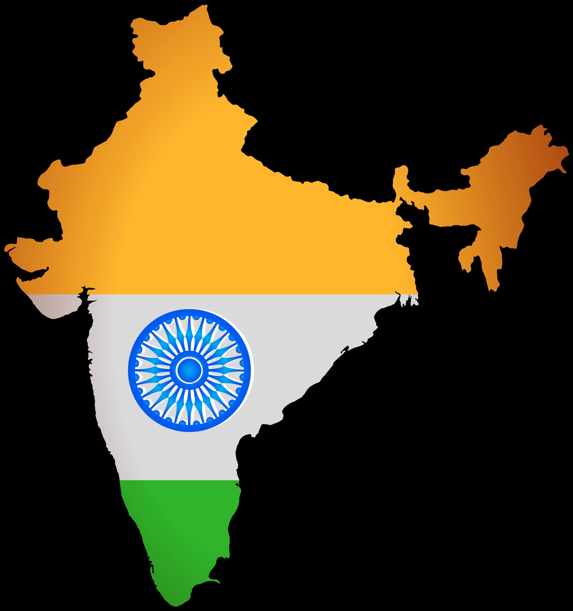India Map, Culture, Regions, Cities, States PNG