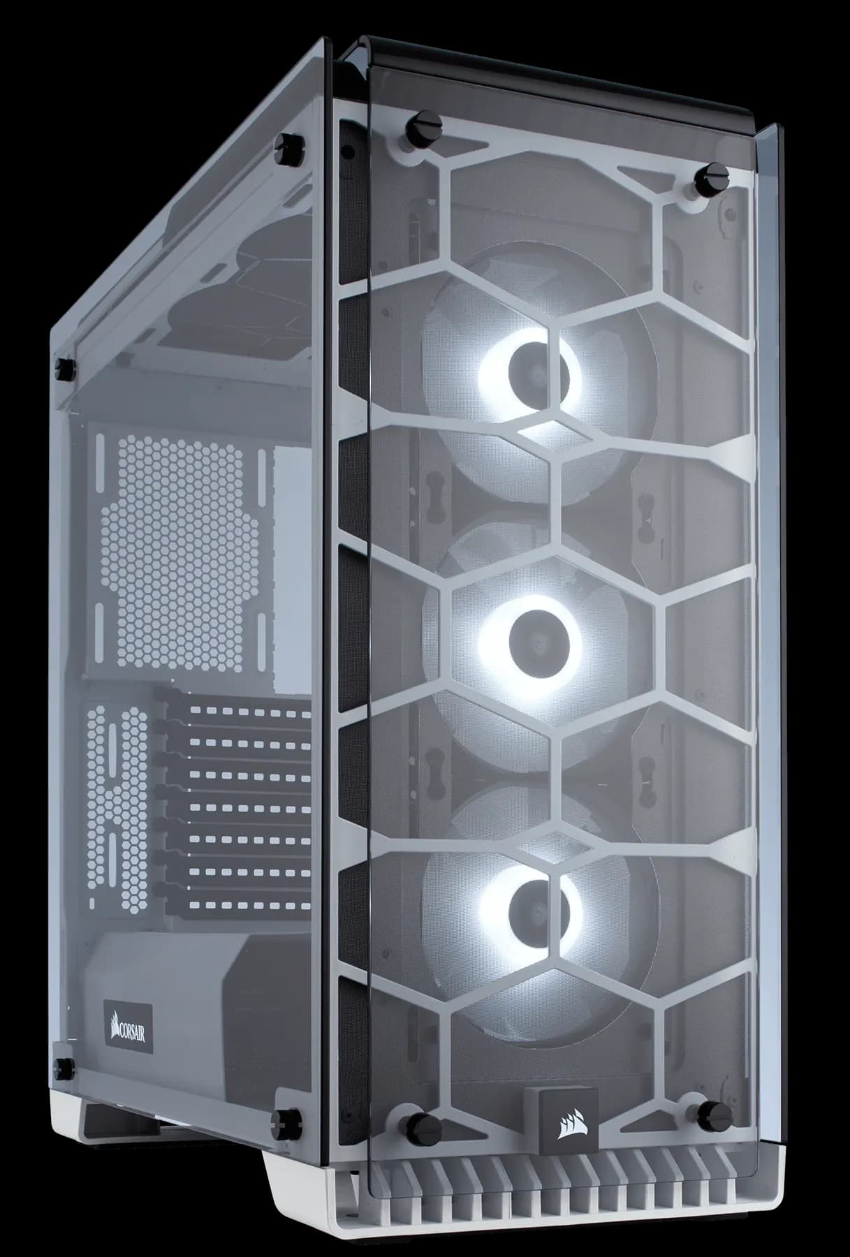 LED CPU Cabinet, Stylish Desktop Unit, RGB Lighting Enclosure, Advanced Cooling Solution, Sleek Computer Housing PNG