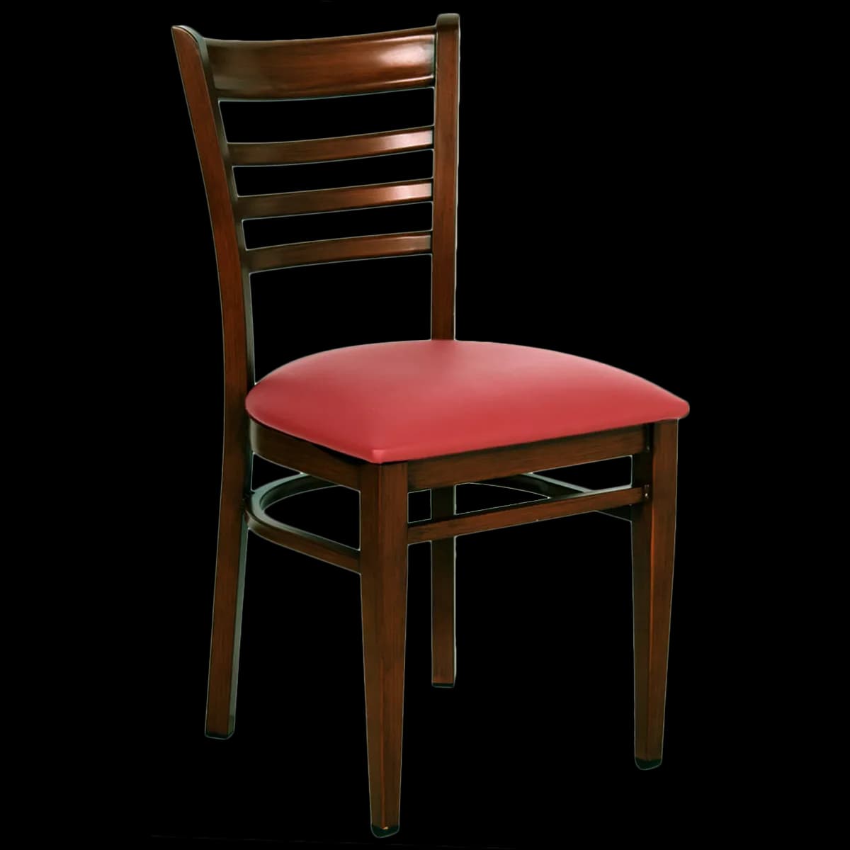 Ladder-Back Chair, Wooden, Traditional, Classic, Seating PNG