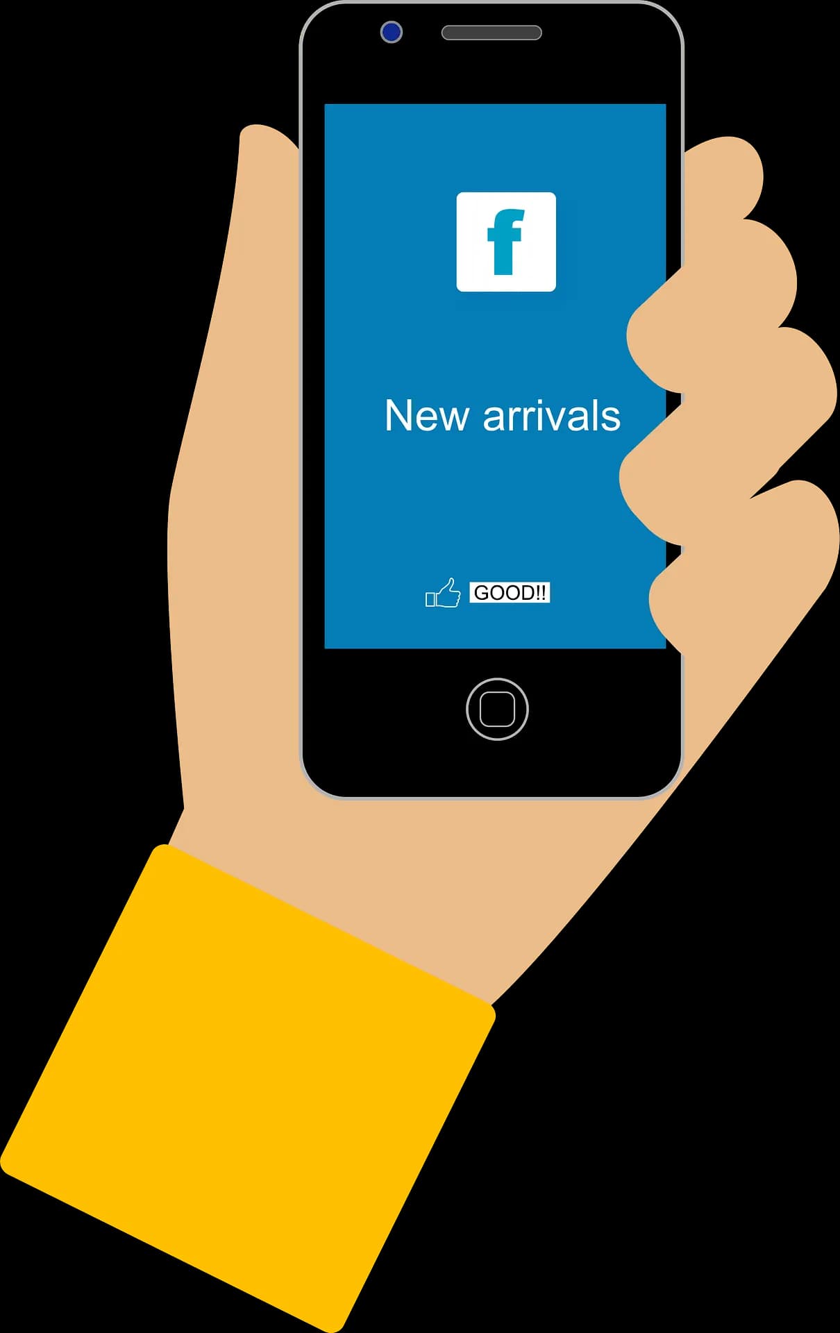 Mockup Hand Holding Smartphone, Mobile Device Display, Digital Communication Mockup, Modern Smartphone Presentation, Hand Gesture Representation PNG