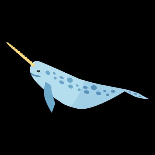 Narwhale, Tusk, Whale, Mythical, Arctic PNG