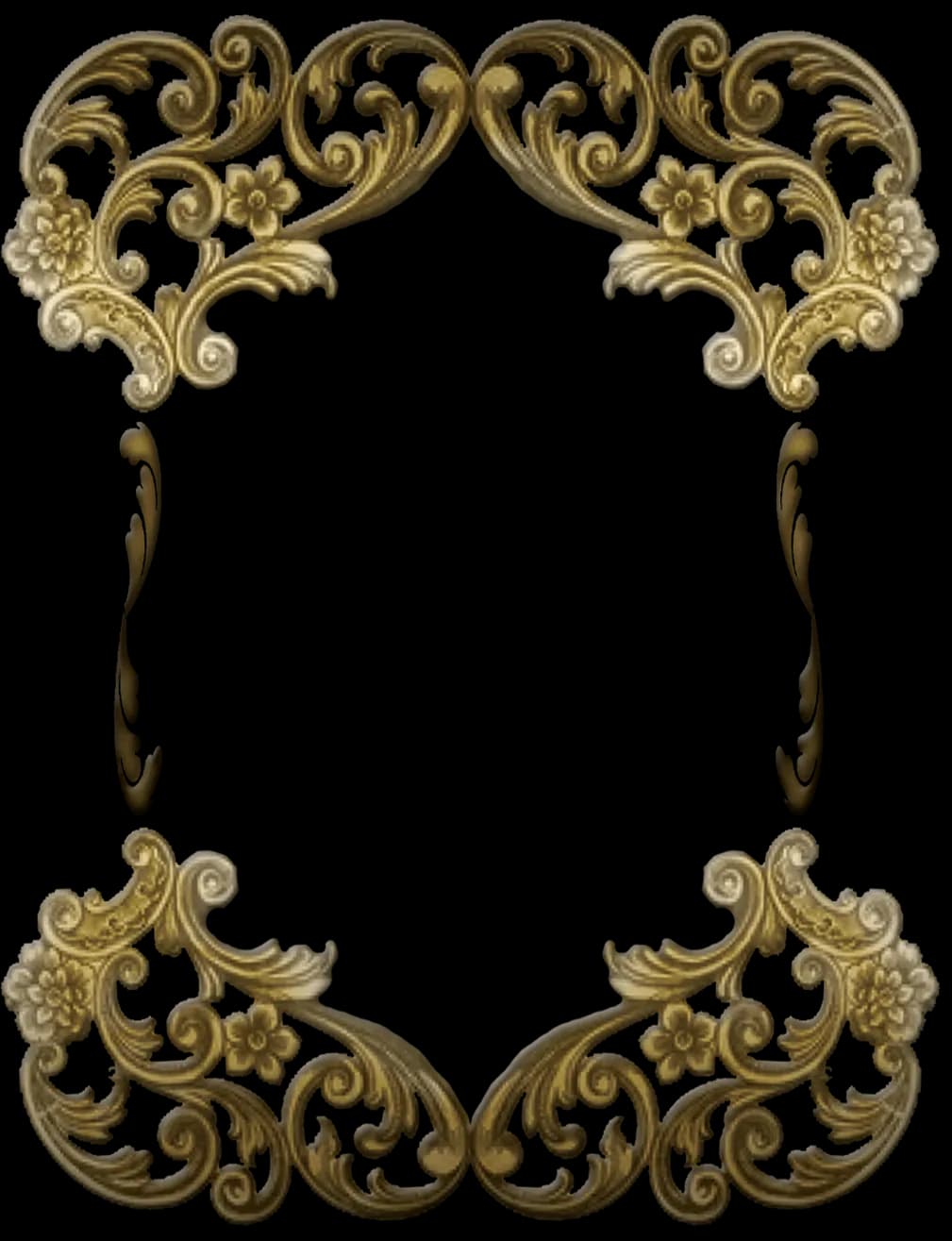 Ornate Frame, Classic Ornamentation, Decorative Border, Intricate Detailing, Vintage Style PNG