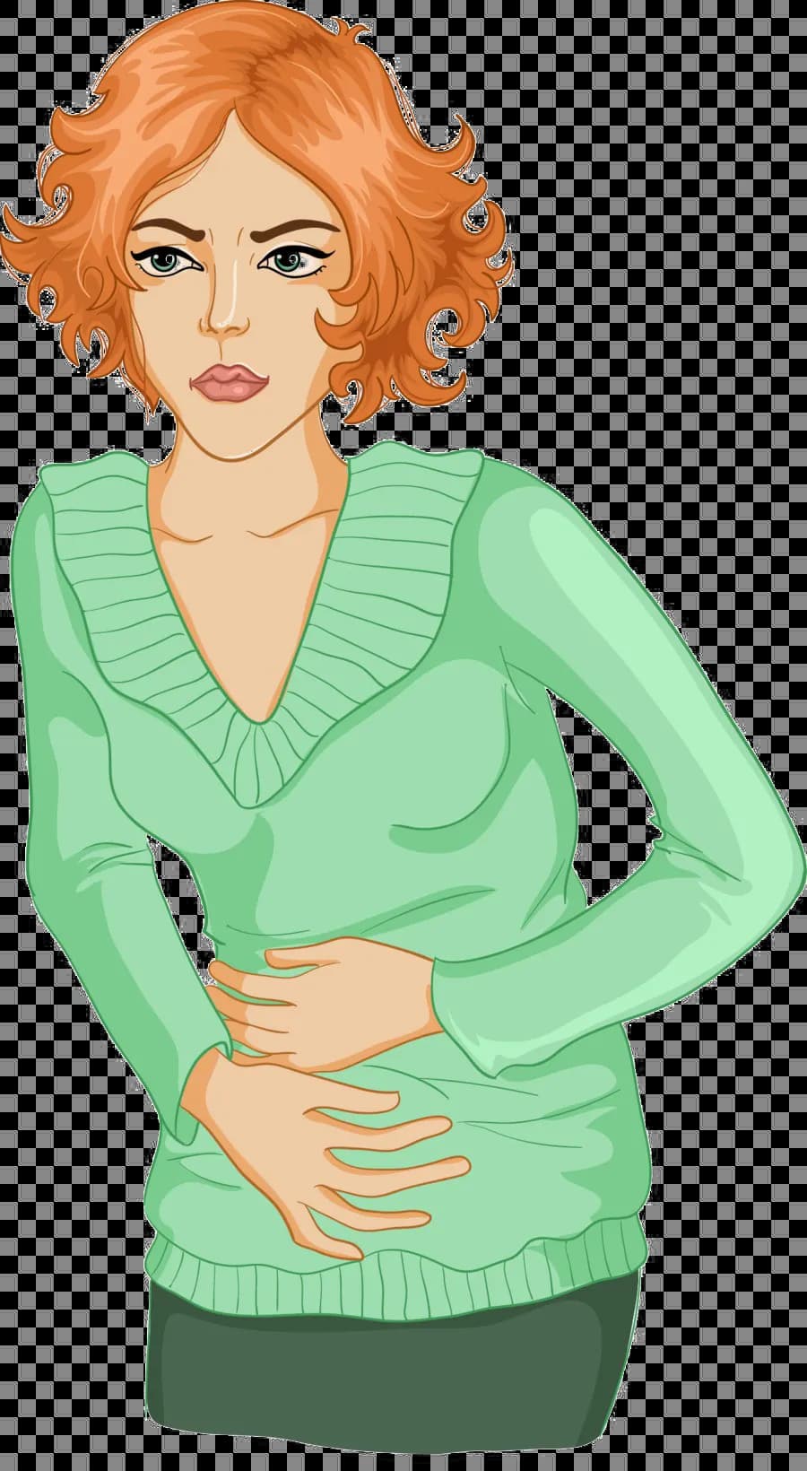 Pain-In-Stomach-Transparent-Background