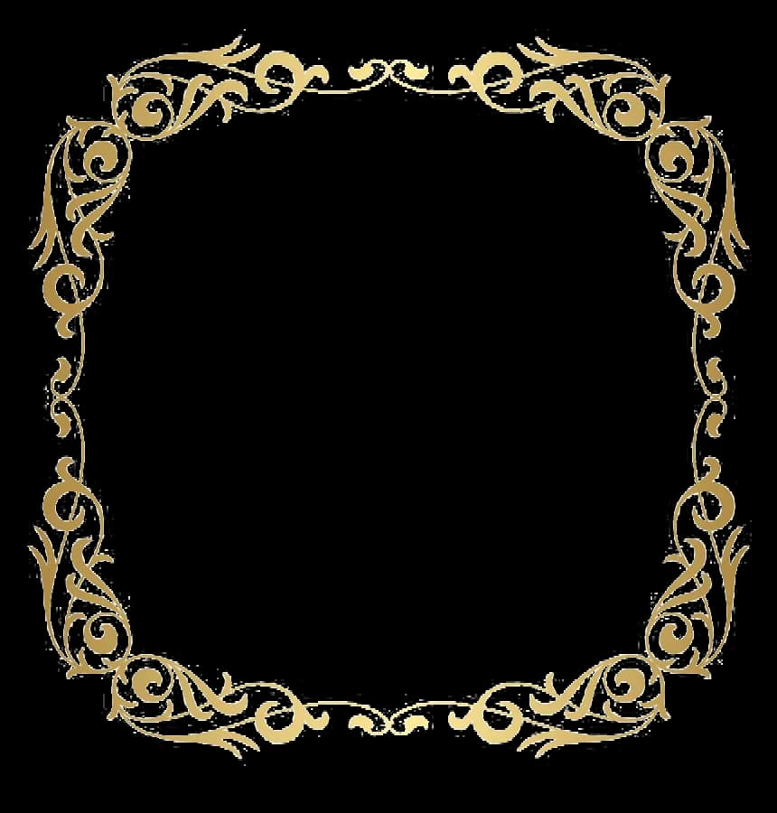 Rectangle-Golden-Frame-Border-PNG-Photos