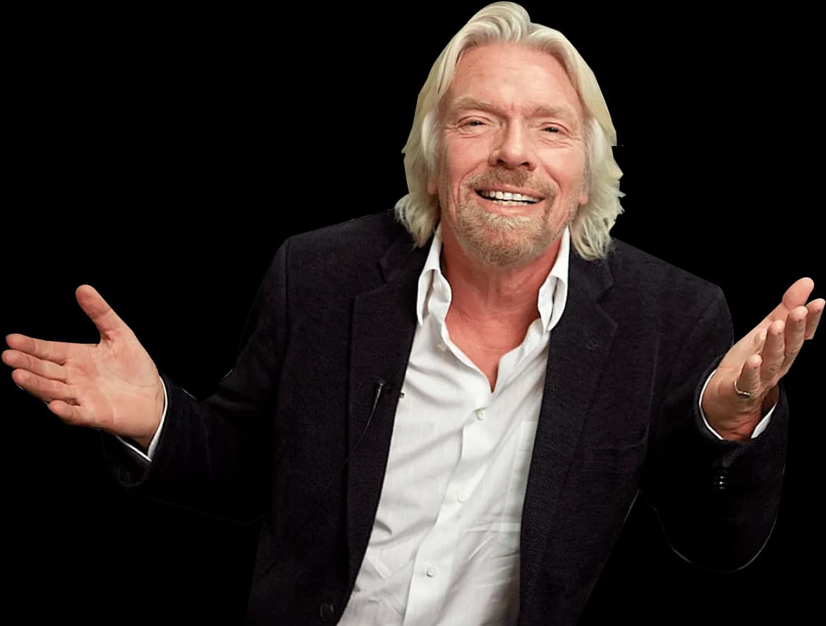 Richard Branson, Voyager, Adventurer, Entrepreneur, Businessman PNG