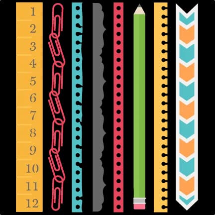 School Border, Decorative Trim, Fun Borders, Learning Space, Student Engagement PNG