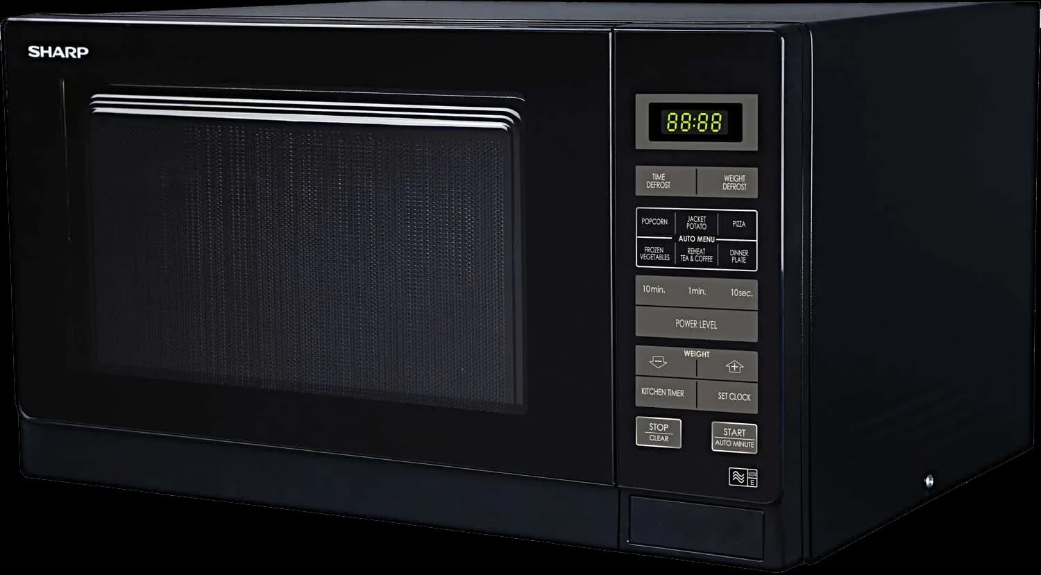 Sharp-Black-Microwave-Oven-Transparent-PNG