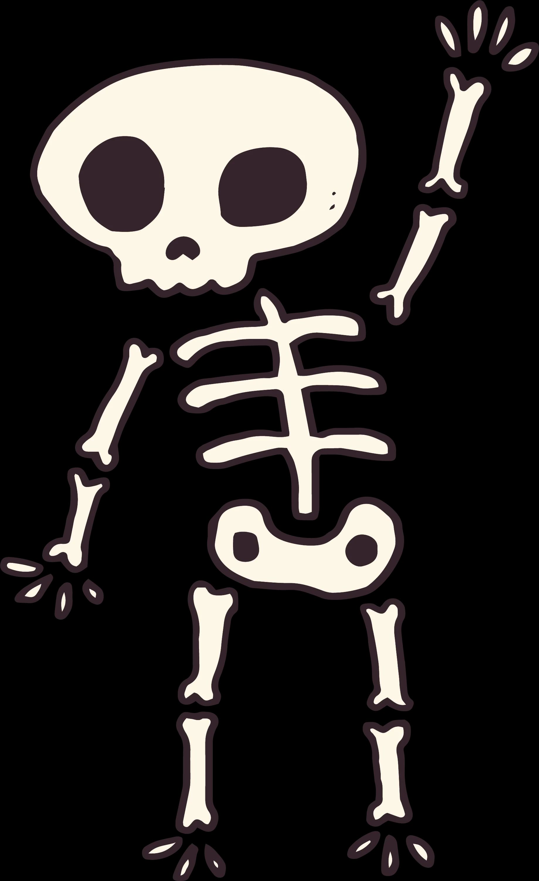 Skeleton Cartoon, Character, Animation, Creepy, Fun PNG