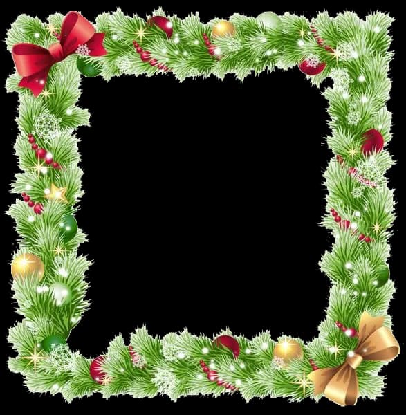 Square Christmas Frame, Joyful Accent, Festive Decor, Holiday Theme, Winter Wonderland PNG