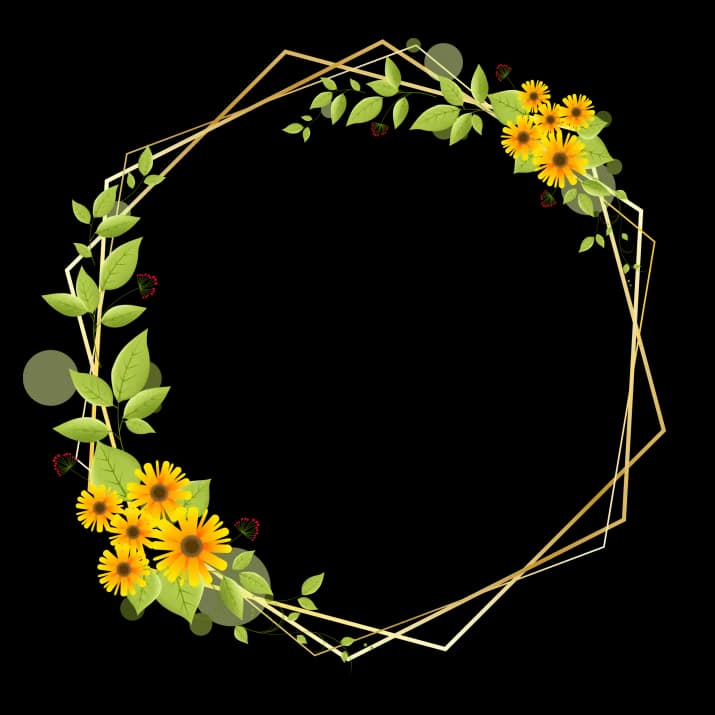 Sunflower-Border-PNG-Isolated-File