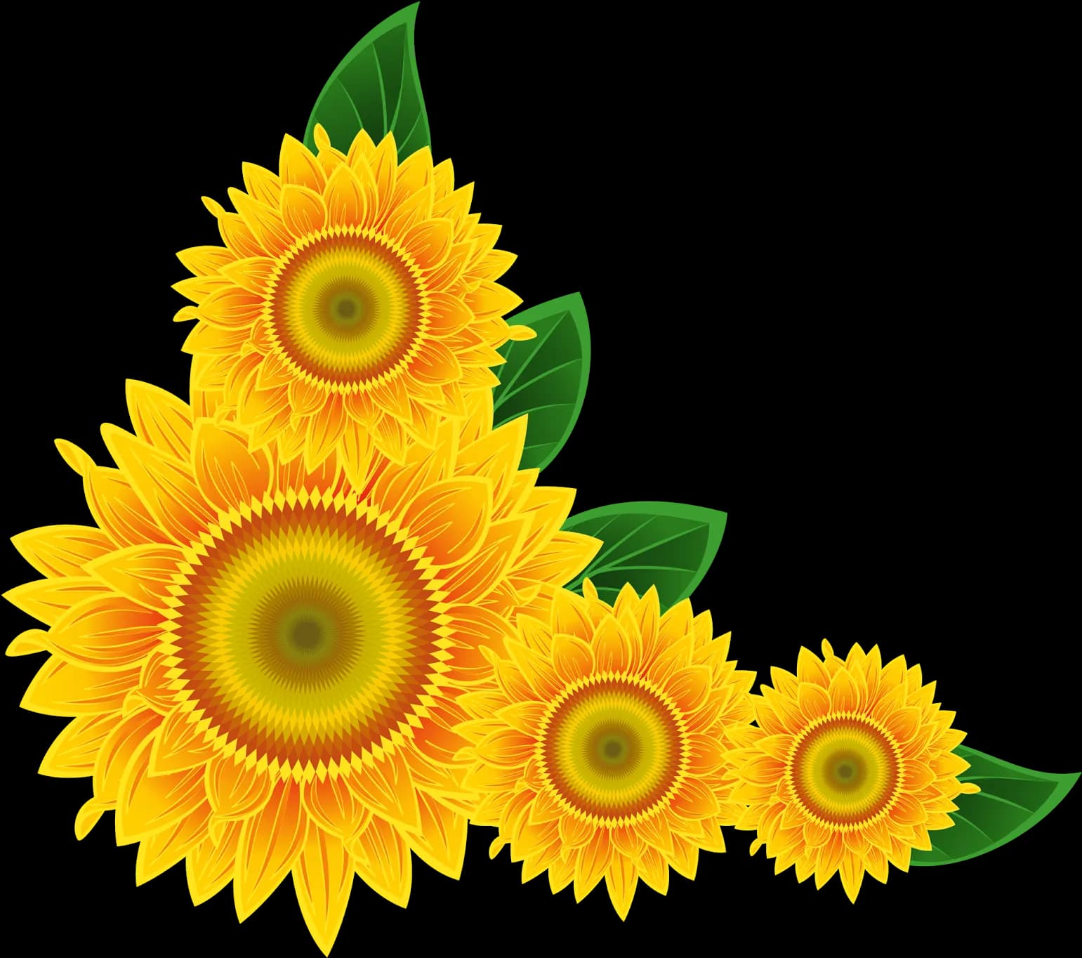 Sunflower-Frame-PNG-Isolated-HD