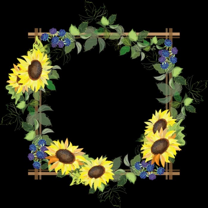 Sunflower-Frame-PNG