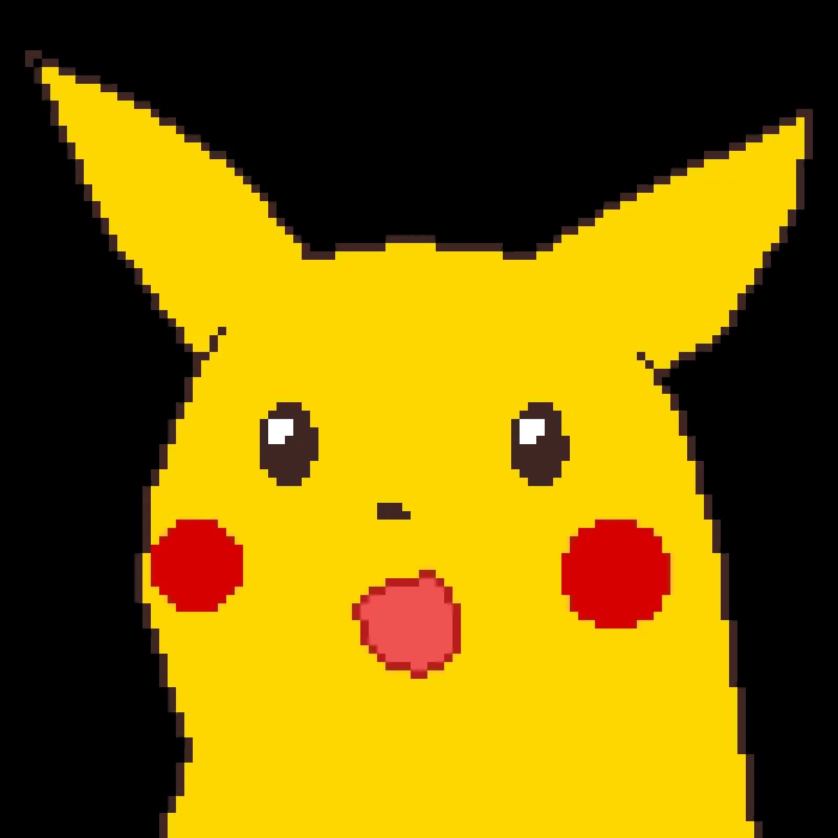 Surprised Pikachu, Unexpected Outcome, Iconic Face, Cartoon Surprise, Viral Expression PNG