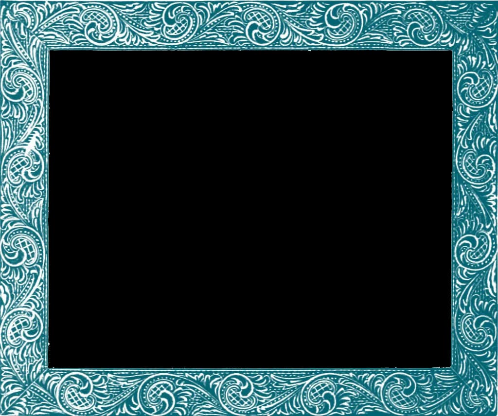 Teal Border Frame, Stylish Borders, Unique Décor, Elegant Trim, Framing Element PNG
