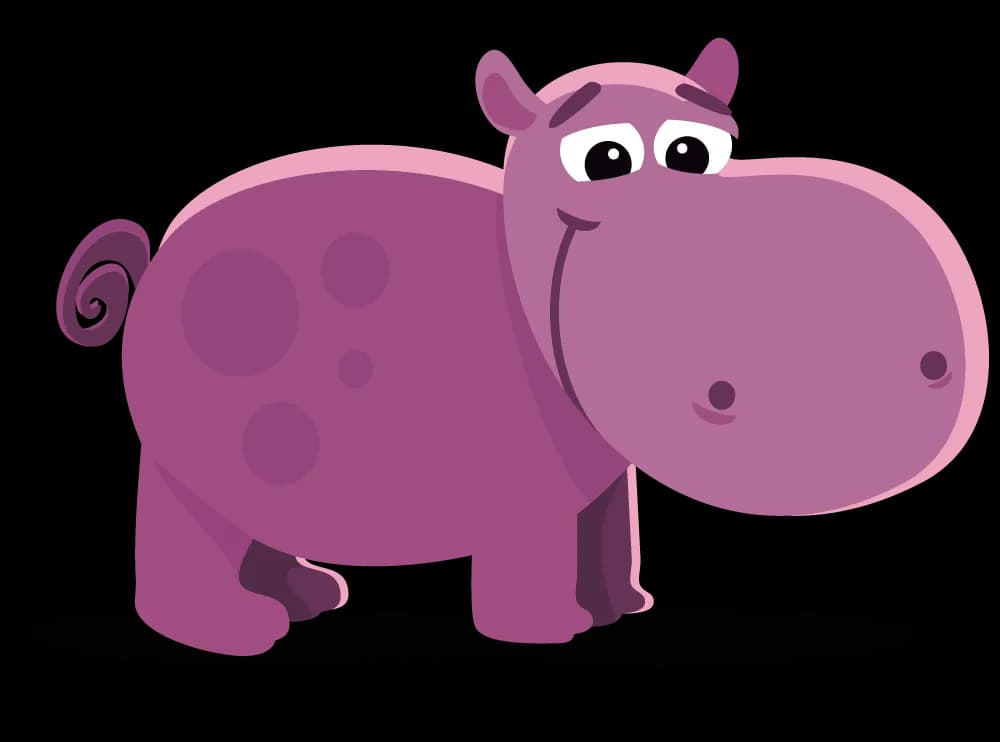 Vector Hippo, Hippo, Animal, Nature, Cute PNG