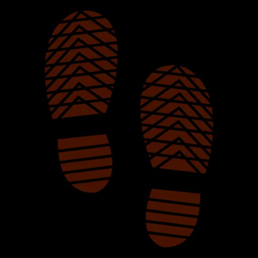 Vector Shoe Footprints, Walking Imprints, Footstep Symbols, Outdoor Tracks, Shoe Track Designs PNG