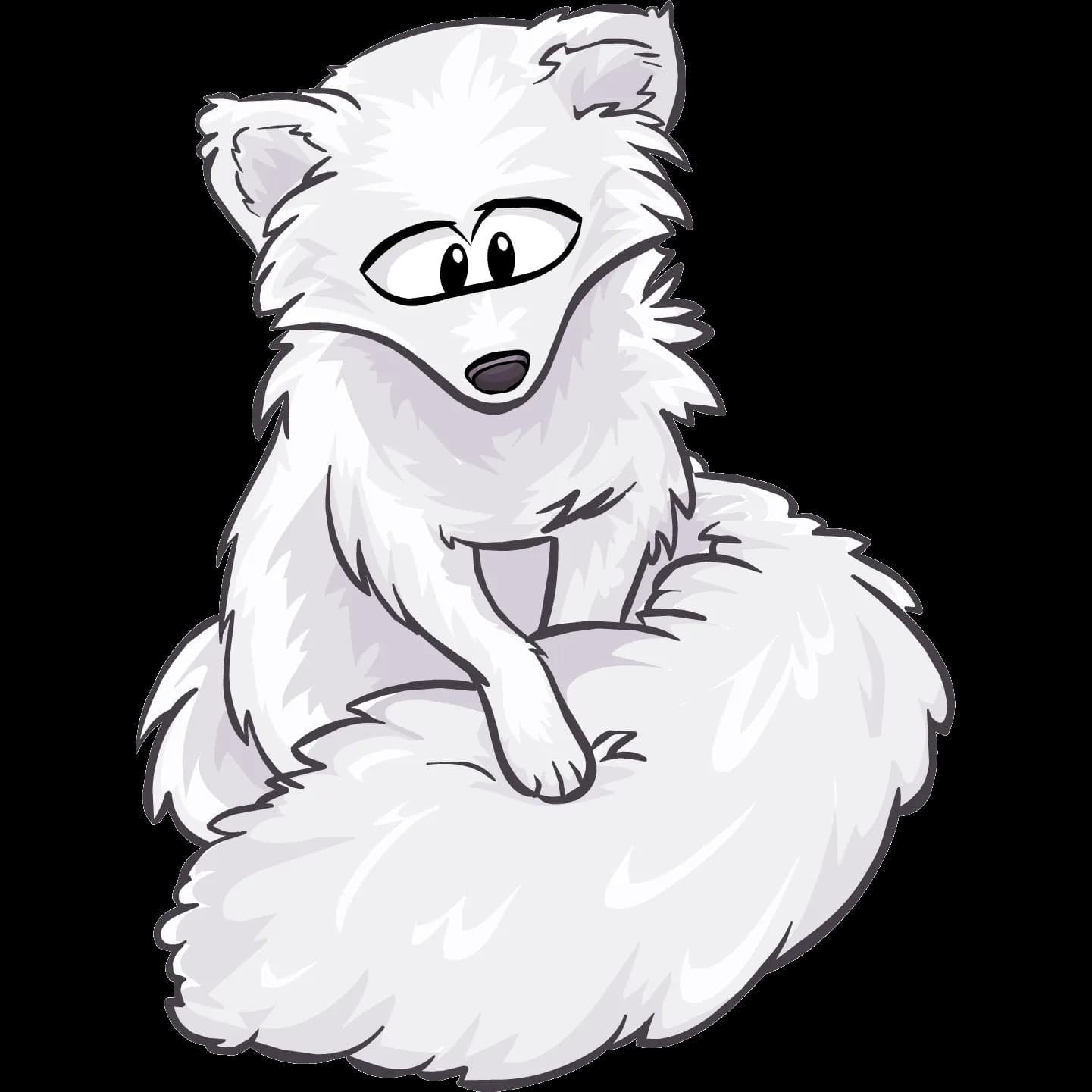 Vector-White-Arctic-Fox-PNG-Photos