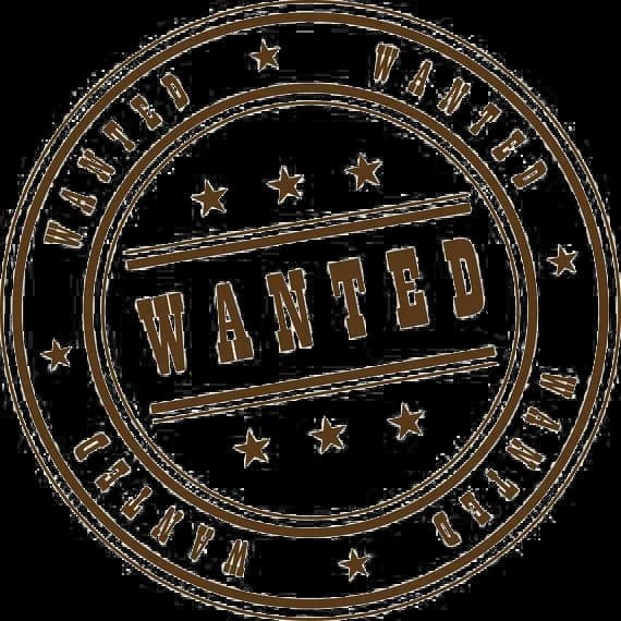Wanted Stamp, Capture Request, Public Alert, Missing Person, Criminal Record PNG