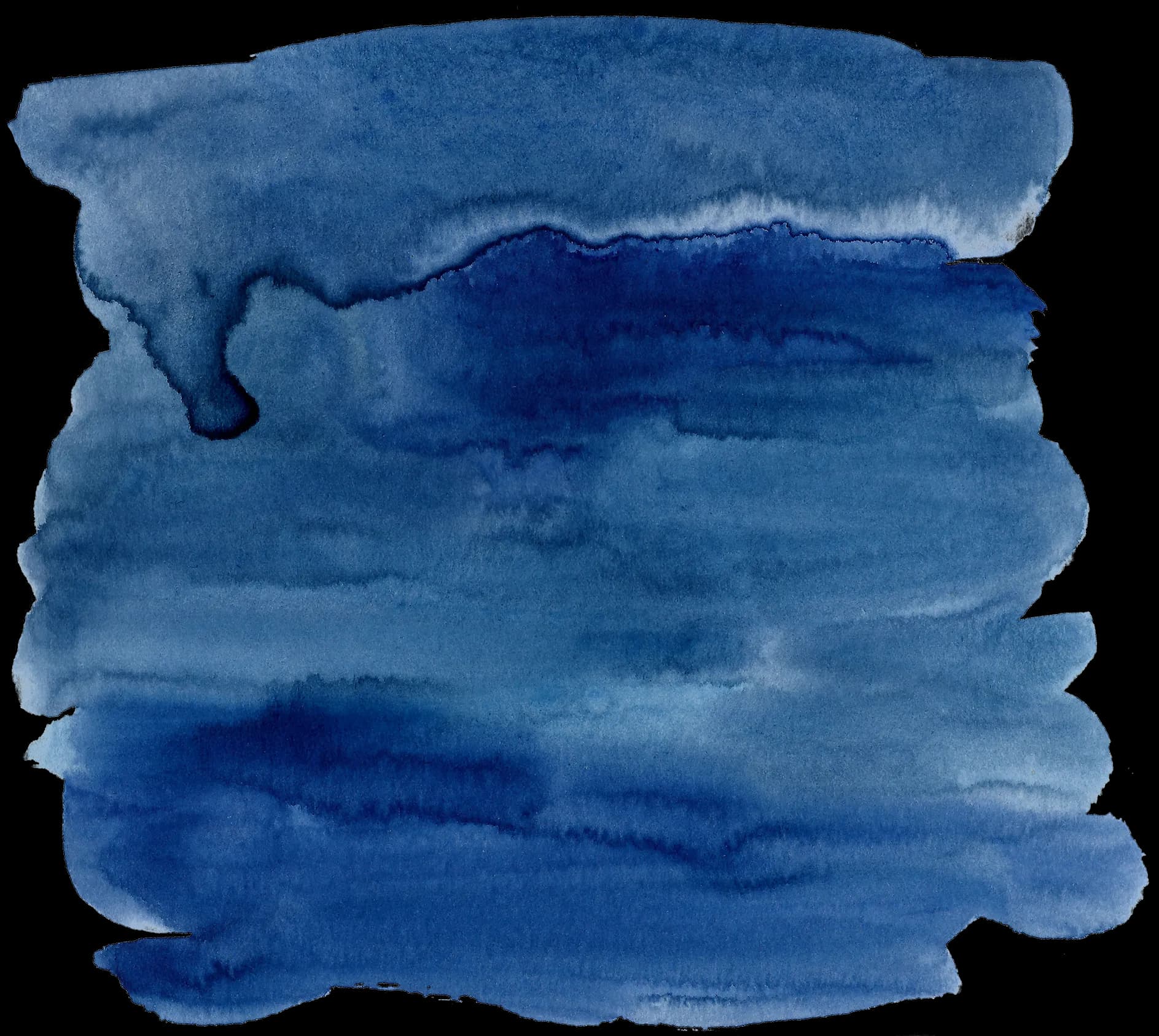 Watercolor Blue, Dreamy Effects, Serene Tones, Vibrant Washes, Soft Hues PNG