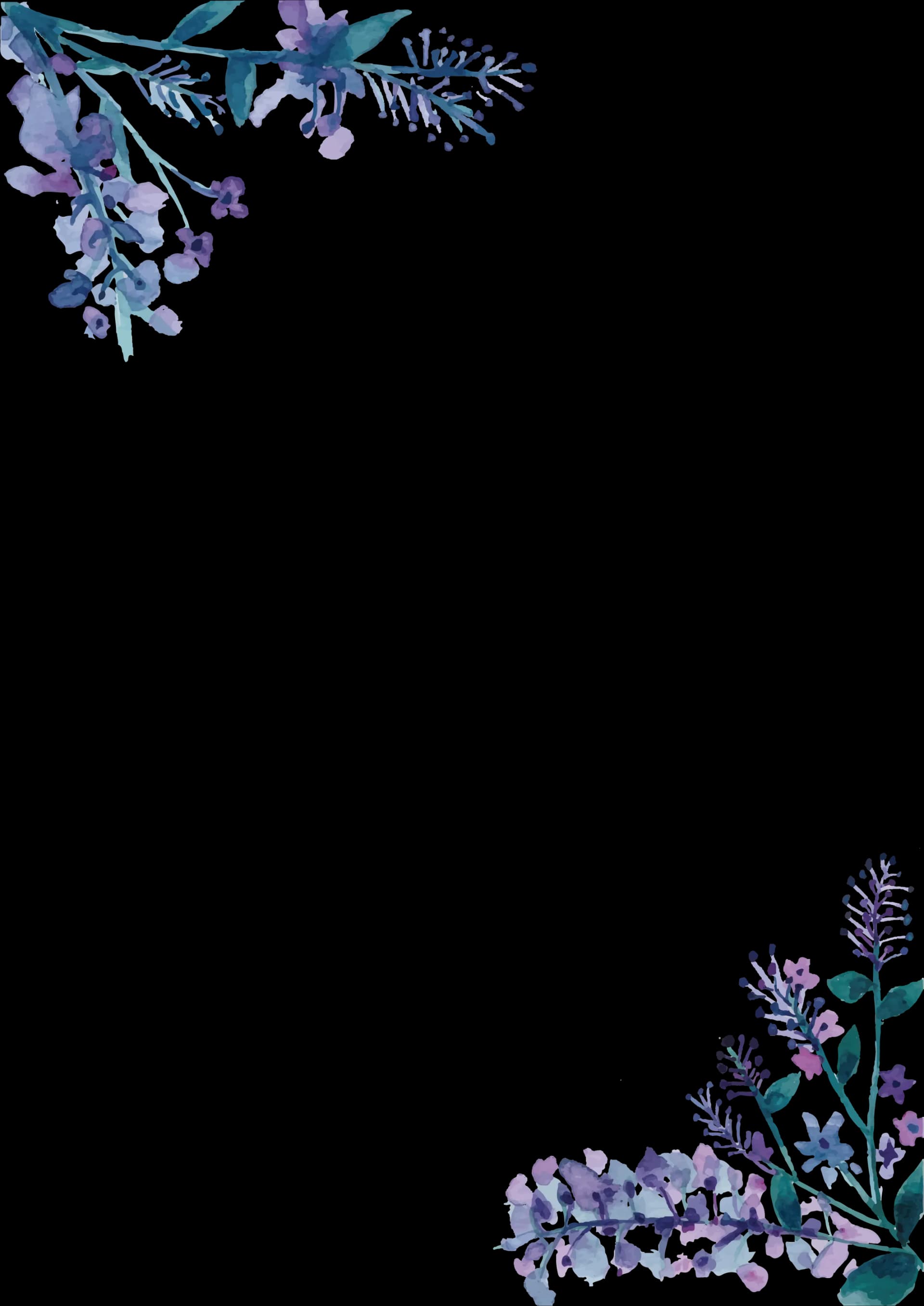 Watercolor Floral Frame, Artistic Frame, Elegant Arrangement, Floral Motif, Nature Elements PNG