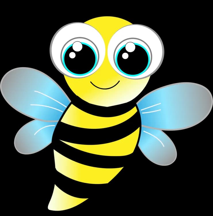 Yellow-Honey-Bee-Vector-PNG-Transparent-Image