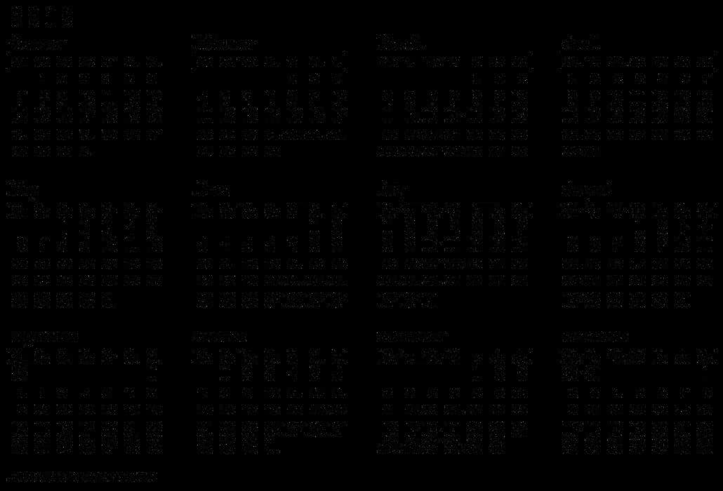 2019 Calendar, Yearly Planner, Daily Organizer, Time Management, Monthly Schedule PNG