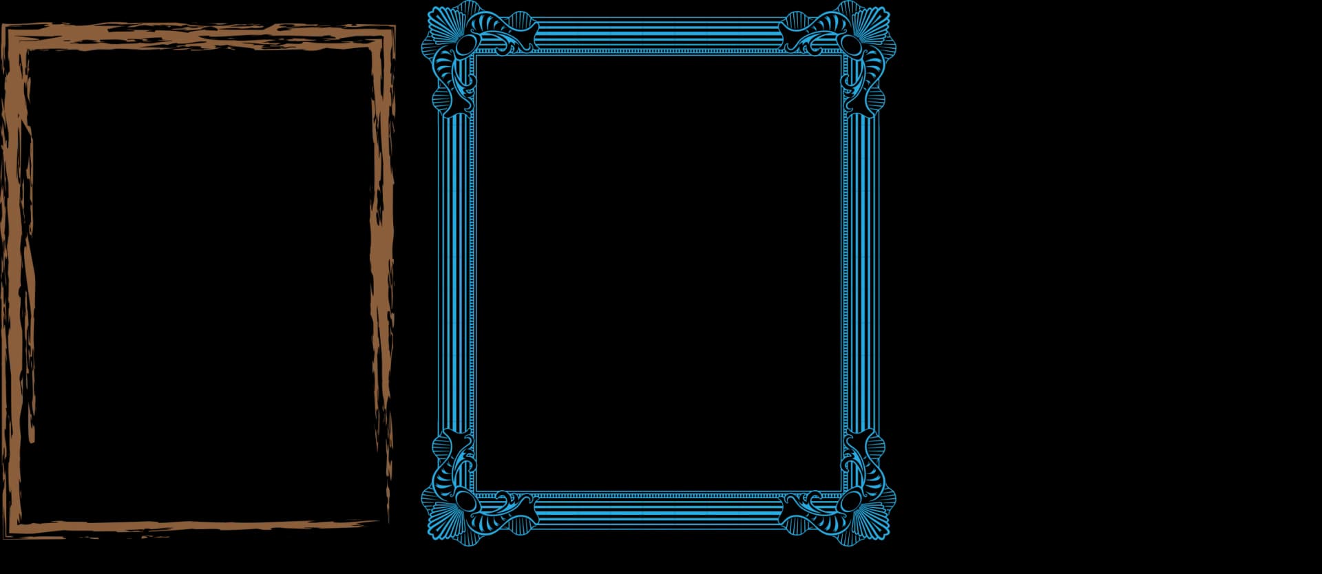 Artistic Frame, Creative Borders, Decorative Edges, Elegant Trims, Custom Frames PNG